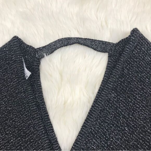 GIANNI BINI Alston Sexy Low Cut Sweater Dress Belted Black Gray Sz XS Small New - Picture 12 of 16